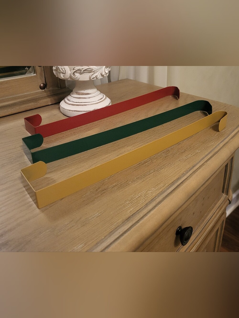 Set Of Three Metal Wreath Over The Door Hangers